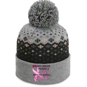 Breast Cancer Picked The Wrong Chick The Baniff Cuffed Pom Beanie