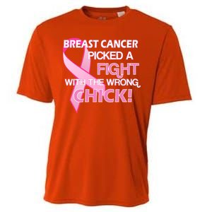 Breast Cancer Picked The Wrong Chick Cooling Performance Crew T-Shirt