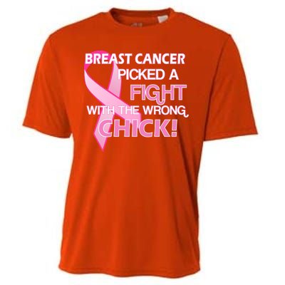 Breast Cancer Picked The Wrong Chick Cooling Performance Crew T-Shirt