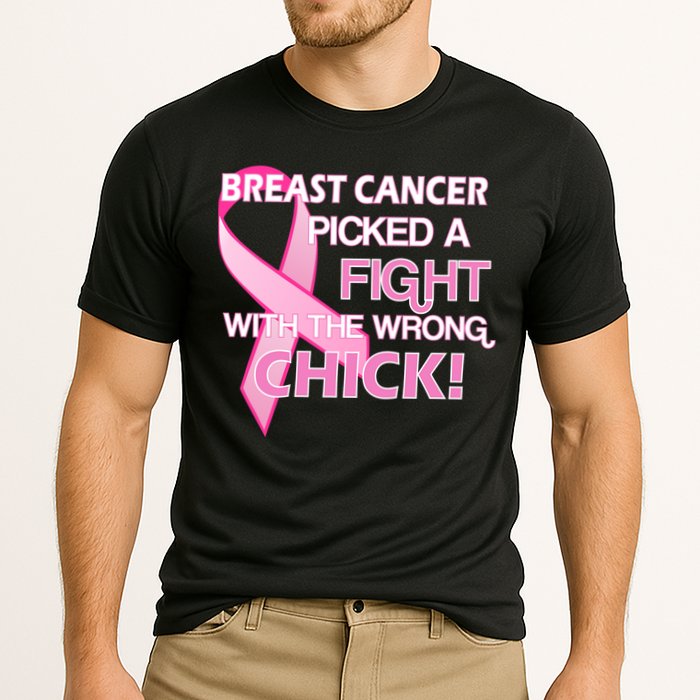 Breast Cancer Picked The Wrong Chick Cooling Performance Crew T-Shirt