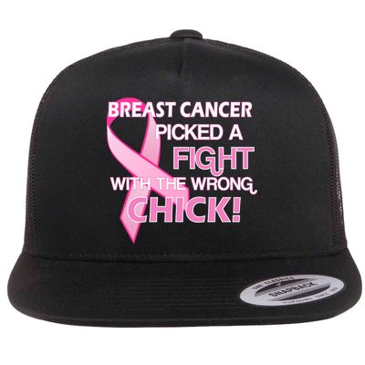 Breast Cancer Picked The Wrong Chick Flatbill Hat
