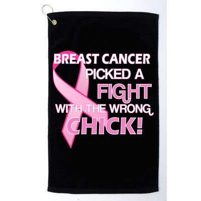 Breast Cancer Picked The Wrong Chick Golf Towel