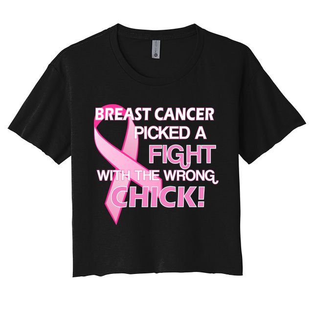 Breast Cancer Picked The Wrong Chick Crop Top