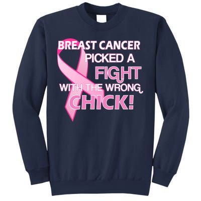 Breast Cancer Picked The Wrong Chick Sweatshirt