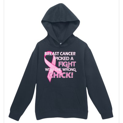 Breast Cancer Picked The Wrong Chick Urban Pullover Hoodie