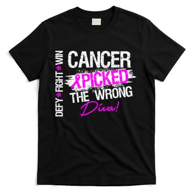 Breast Cancer Picked The Wrong Diva T-Shirt