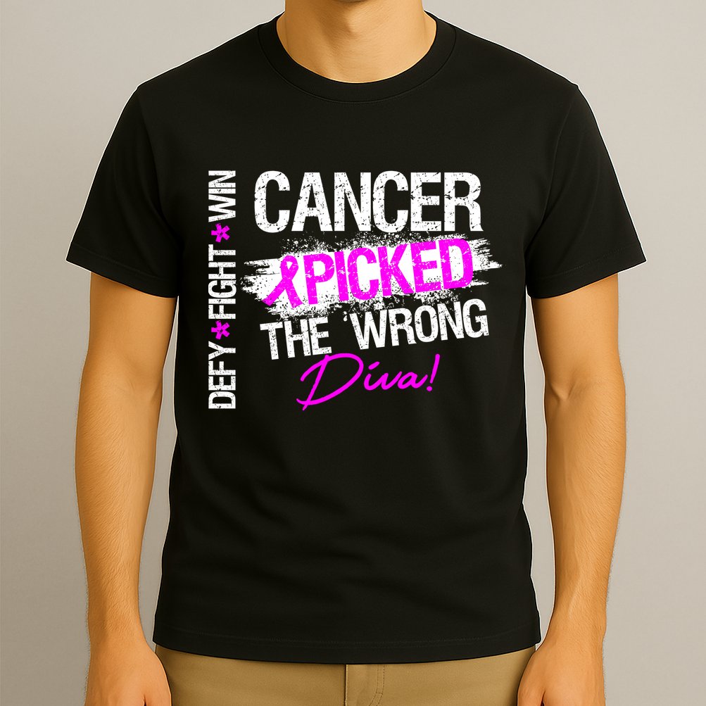 Breast Cancer Picked The Wrong Diva T-Shirt
