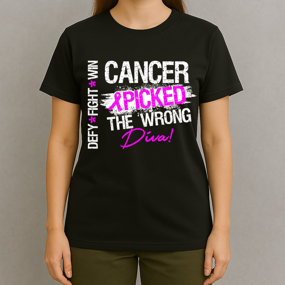 Breast Cancer Picked The Wrong Diva T-Shirt