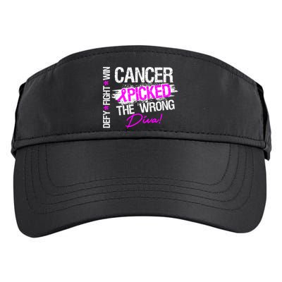 Breast Cancer Picked The Wrong Diva Adult Drive Performance Visor