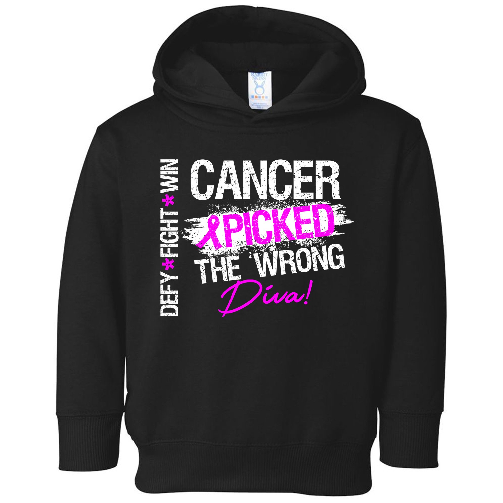 Breast Cancer Picked The Wrong Diva Toddler Hoodie