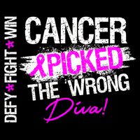 Breast Cancer Picked The Wrong Diva Cropped Pullover Crew