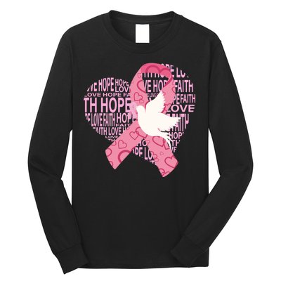 Breast Cancer Ribbon Of Love  Long Sleeve Shirt