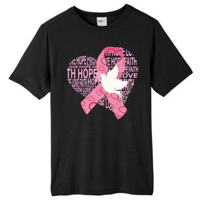 Breast Cancer Ribbon Of Love  Tall Fusion ChromaSoft Performance T-Shirt