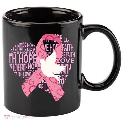 Breast Cancer Ribbon Of Love  11oz C Handle Ceramic Mug
