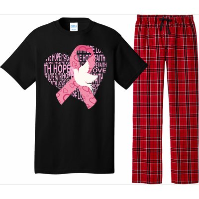 Breast Cancer Ribbon Of Love  Pajama Set