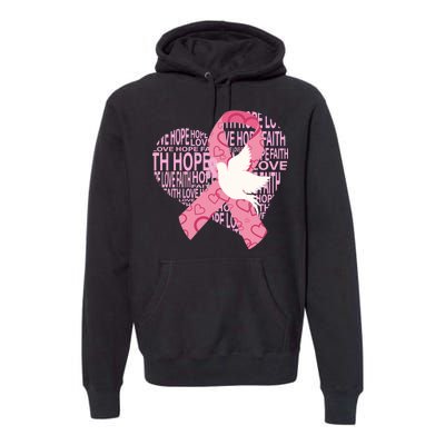 Breast Cancer Ribbon Of Love  Premium Hoodie