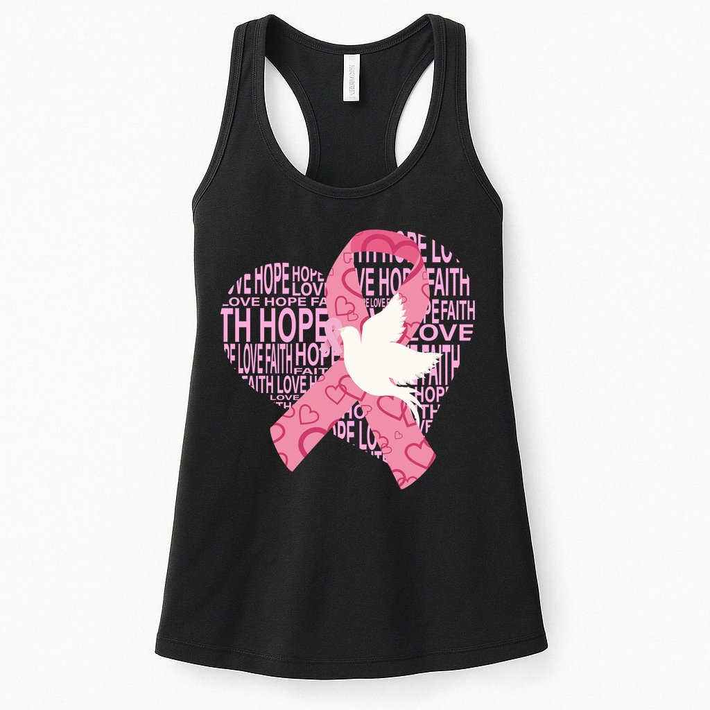 Breast Cancer Ribbon Of Love  Womens Tank Top
