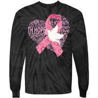 Breast Cancer Ribbon Of Love  Tie-Dye Long Sleeve Shirt