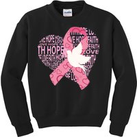 Breast Cancer Ribbon Of Love  Kids Sweatshirt