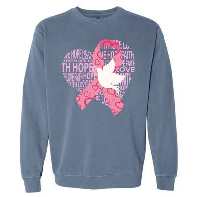 Breast Cancer Ribbon Of Love  Garment-Dyed Sweatshirt