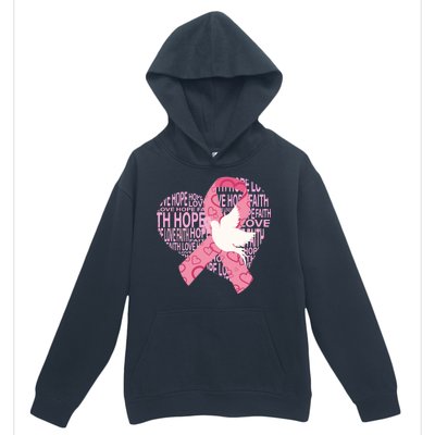 Breast Cancer Ribbon Of Love  Urban Pullover Hoodie