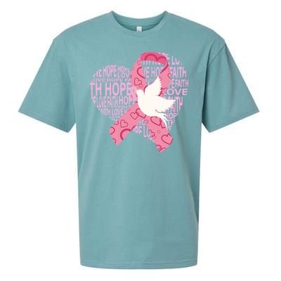 Breast Cancer Ribbon Of Love  Sueded Cloud Jersey T-Shirt