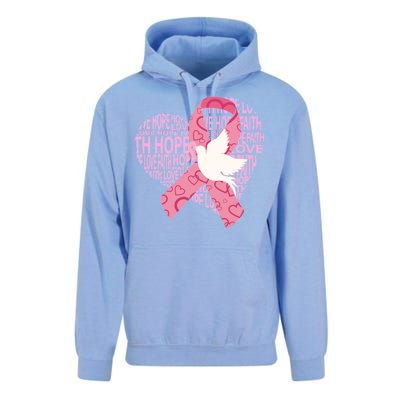 Breast Cancer Ribbon Of Love  Unisex Surf Hoodie