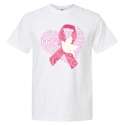 Breast Cancer Ribbon Of Love  Garment-Dyed Heavyweight T-Shirt