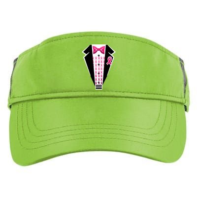 Breast Cancer Ribbon Tuxedo Adult Drive Performance Visor