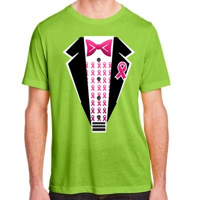 Breast Cancer Ribbon Tuxedo Adult ChromaSoft Performance T-Shirt