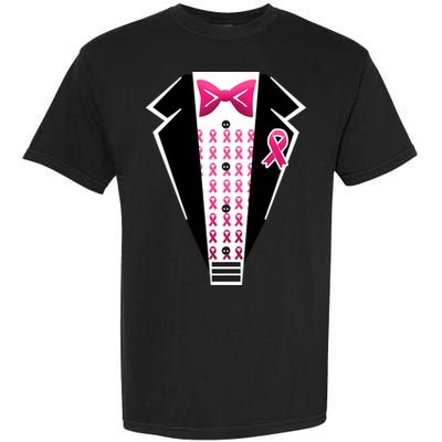 Breast Cancer Ribbon Tuxedo Garment-Dyed Heavyweight T-Shirt
