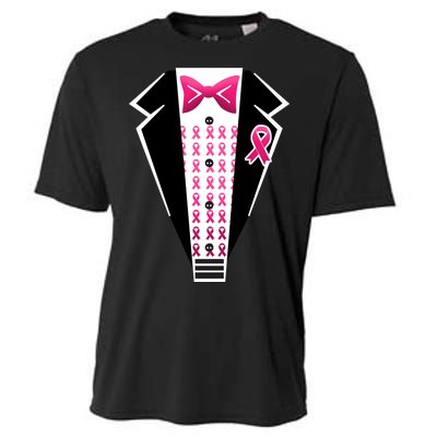 Breast Cancer Ribbon Tuxedo Cooling Performance Crew T-Shirt