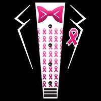 Breast Cancer Ribbon Tuxedo Cooling Performance Crew T-Shirt