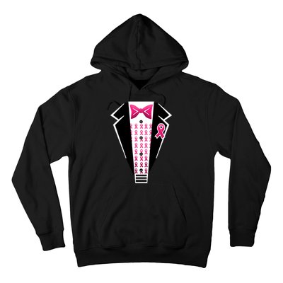 Breast Cancer Ribbon Tuxedo Hoodie