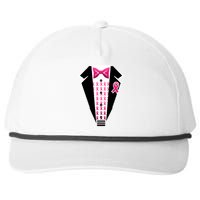 Breast Cancer Ribbon Tuxedo Snapback Five-Panel Rope Hat