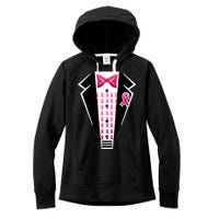 Breast Cancer Ribbon Tuxedo Women's Fleece Hoodie