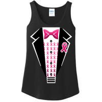 Breast Cancer Ribbon Tuxedo Ladies Essential Tank