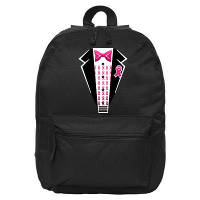 Breast Cancer Ribbon Tuxedo 16 in Basic Backpack