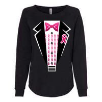 Breast Cancer Ribbon Tuxedo Womens California Wash Sweatshirt