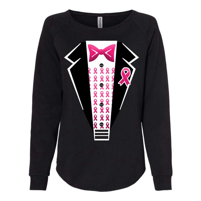 Breast Cancer Ribbon Tuxedo Womens California Wash Sweatshirt