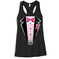 Breast Cancer Ribbon Tuxedo Women's Racerback Tank