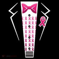Breast Cancer Ribbon Tuxedo Baby Bodysuit