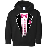 Breast Cancer Ribbon Tuxedo Toddler Hoodie