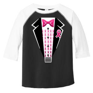 Breast Cancer Ribbon Tuxedo Toddler Fine Jersey T-Shirt