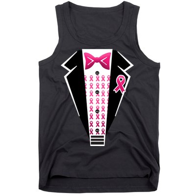 Breast Cancer Ribbon Tuxedo Tank Top