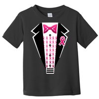 Breast Cancer Ribbon Tuxedo Toddler T-Shirt