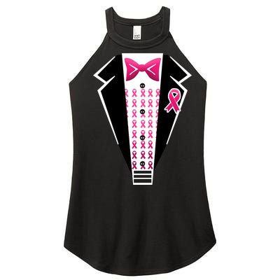 Breast Cancer Ribbon Tuxedo Women's Perfect Tri Rocker Tank