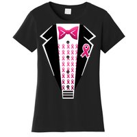 Breast Cancer Ribbon Tuxedo Women's T-Shirt