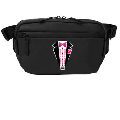 Breast Cancer Ribbon Tuxedo Crossbody Pack