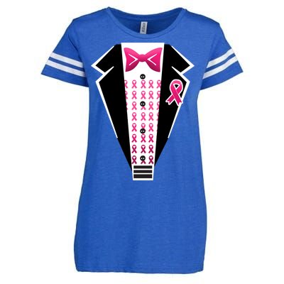 Breast Cancer Ribbon Tuxedo Enza Ladies Jersey Football T-Shirt